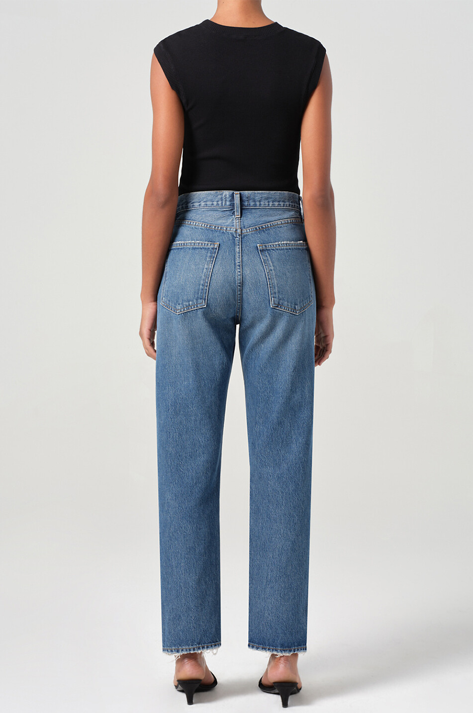 AGOLDE Jean slim en coton 90's Pinch Essence Femme BLEU 6