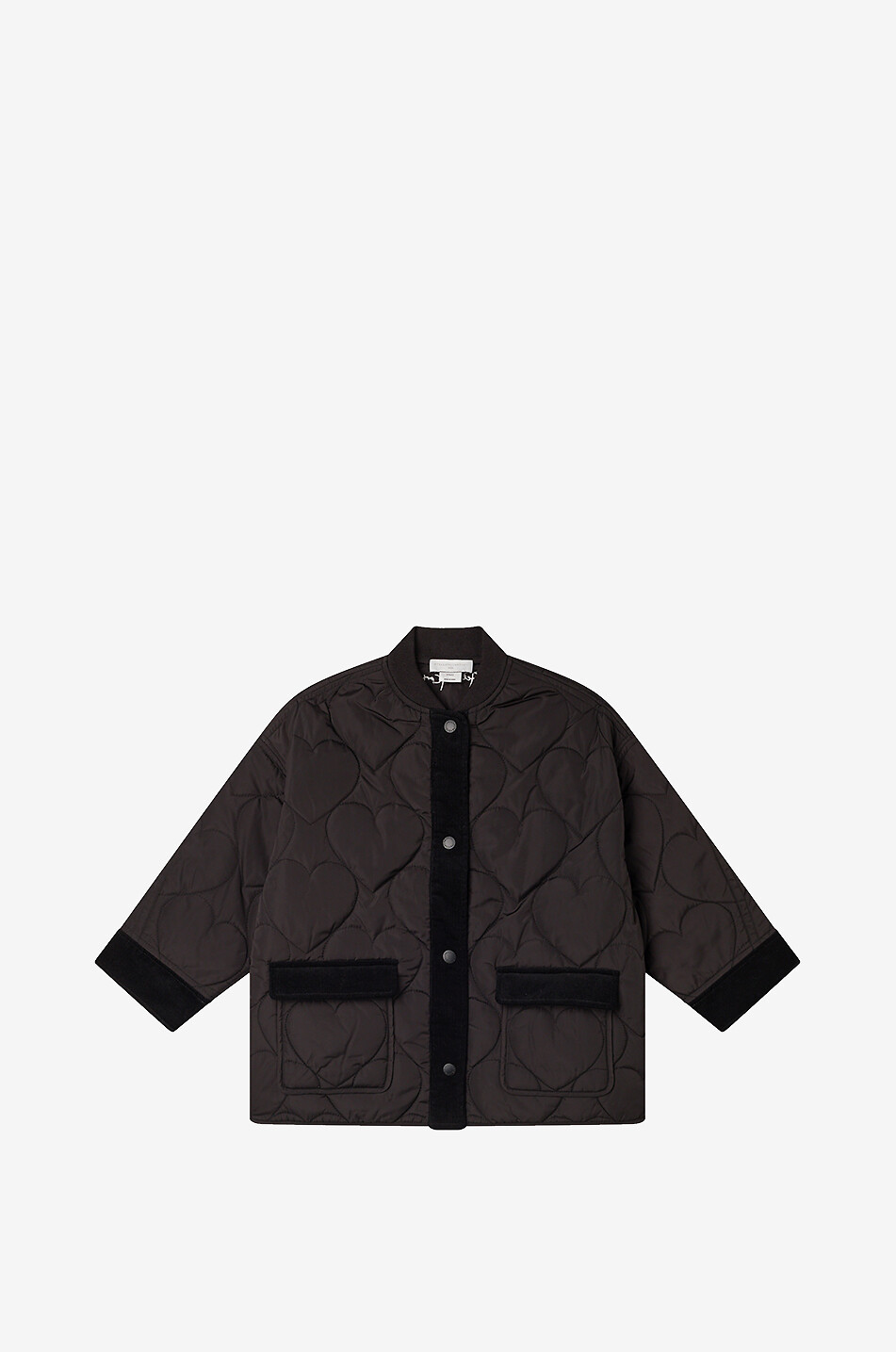 STELLA McCARTNEY KID Mädchen-Jacke aus recyceltem Nylon mit Herz-Steppung Mädchen SCHWARZ 1