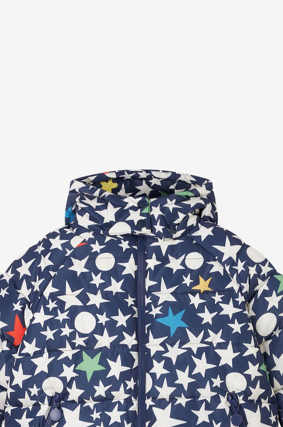 STELLA McCARTNEY KID Kurze Mädchen-Steppjacke mit Sternenmuster aus Funktionsstoff Mädchen DUNKELBLAU 2