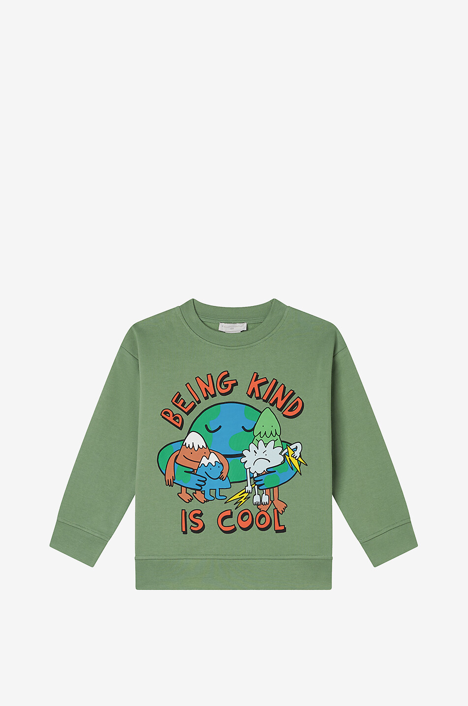 STELLA McCARTNEY KIDS Sweat-shirt é col rond garçon Being Kind Is Cool Garçon VERT 1