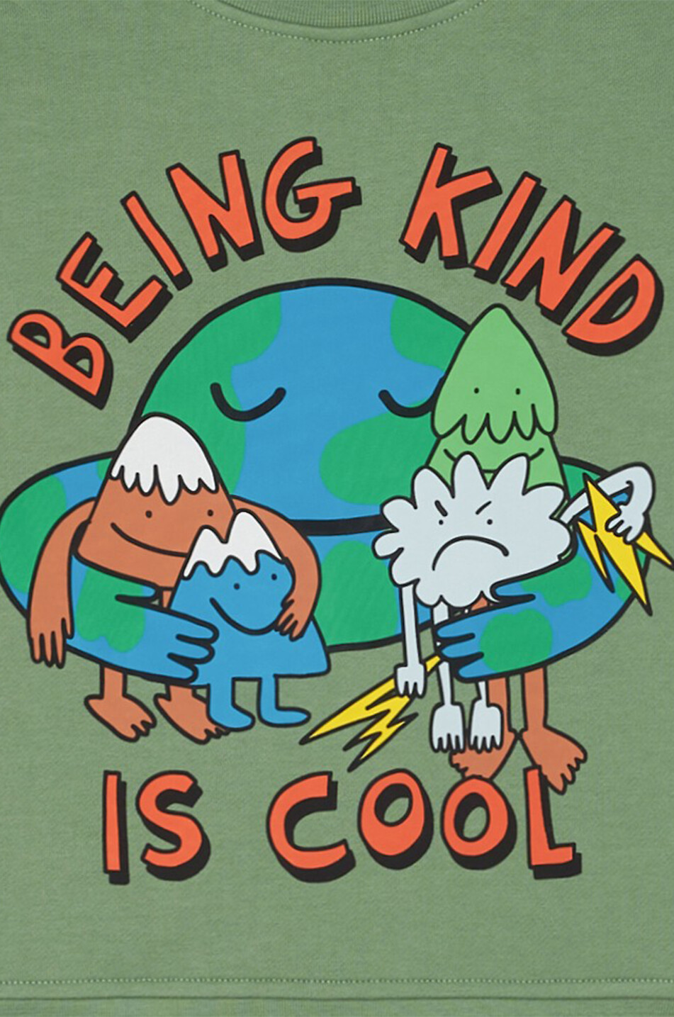 STELLA McCARTNEY KIDS Sweat-shirt é col rond garçon Being Kind Is Cool Garçon VERT 2