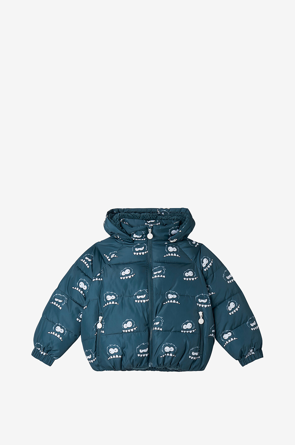 STELLA McCARTNEY KID Kurze Jungen-Steppjacke mit Monsterprint Junge DUNKELBLAU 1