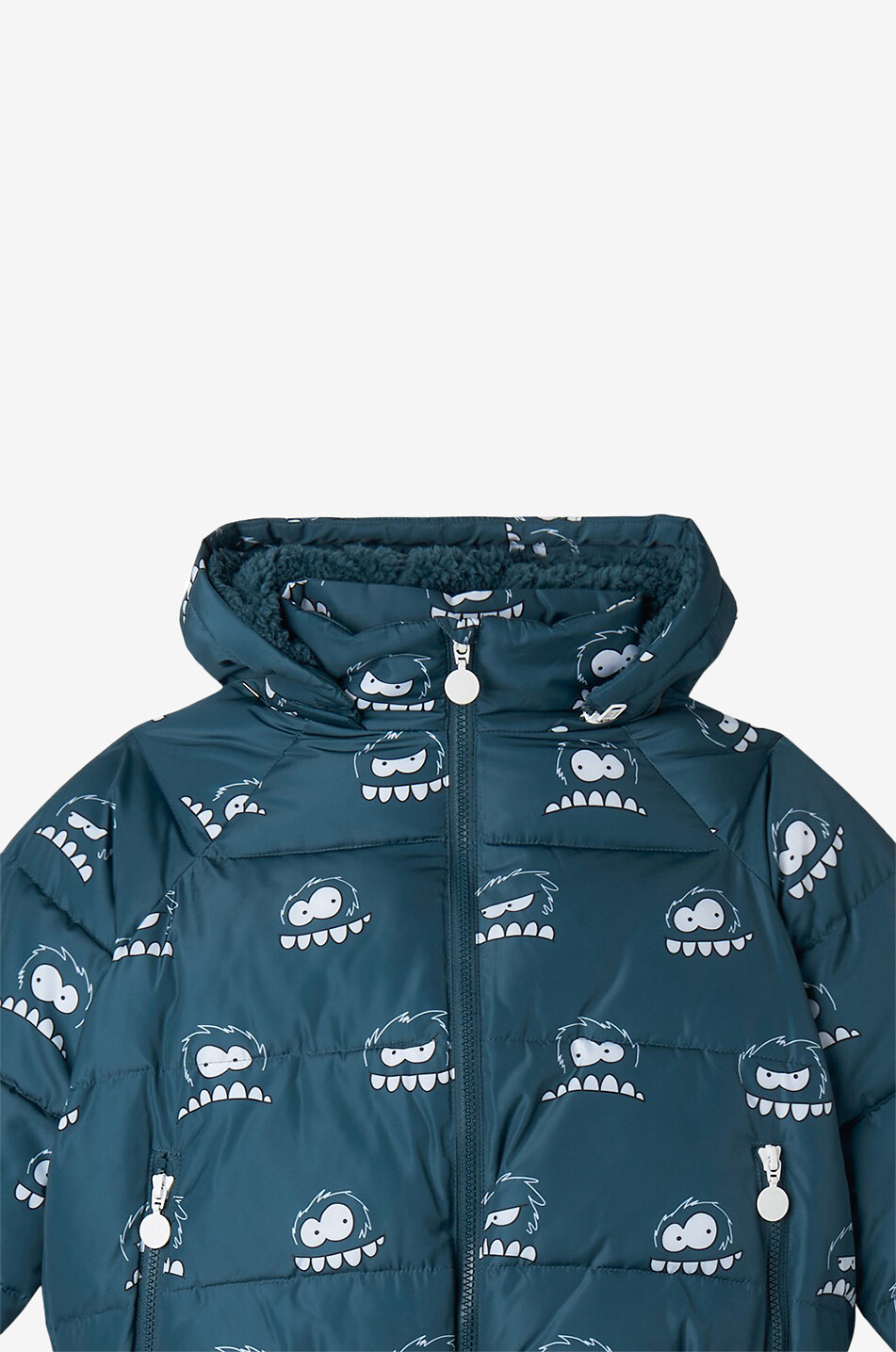 STELLA McCARTNEY KID Kurze Jungen-Steppjacke mit Monsterprint Junge DUNKELBLAU 2