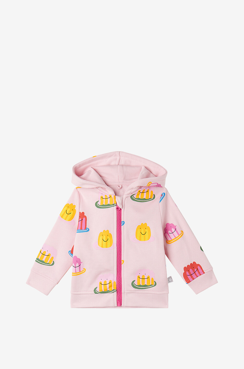 STELLA McCARTNEY KID Jelly hooded baby full-zip sweatshirt Baby PINK 1
