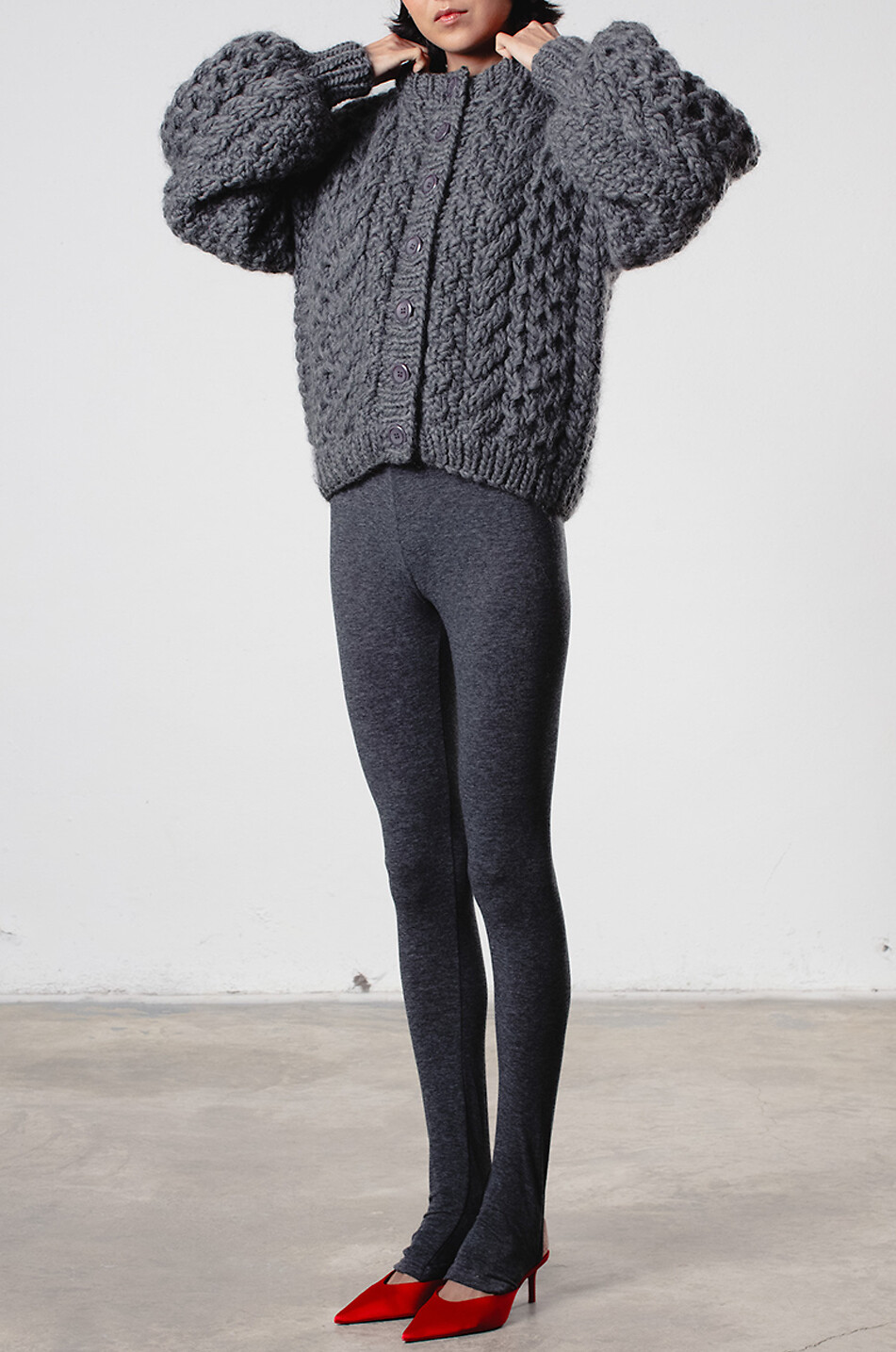 MR MITTENS Strickpullover mit Rundhalsausschnitt Honey Damen DUNKELGRAU 3