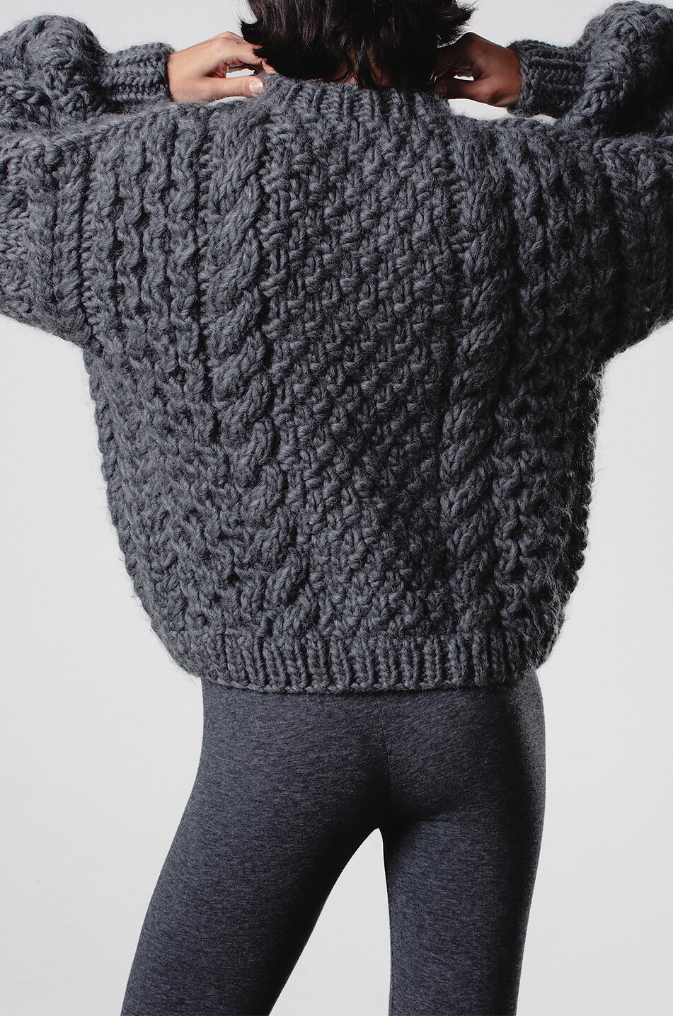 MR MITTENS Strickpullover mit Rundhalsausschnitt Honey Damen DUNKELGRAU 4