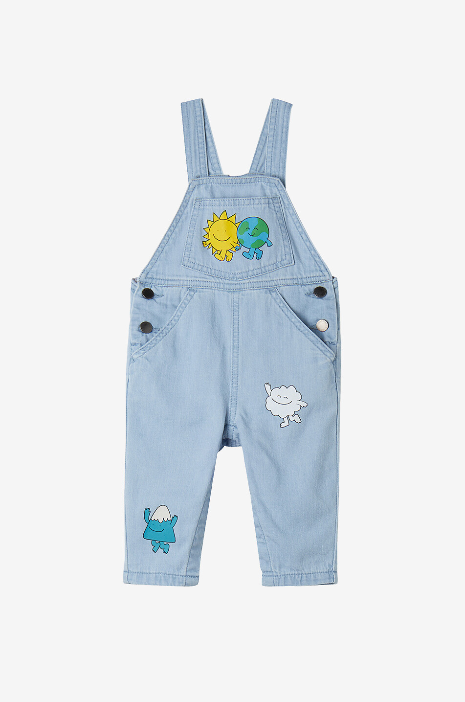 STELLA McCARTNEY KID Salopette en denim bébé Earth Friends Bébé BLEU 1