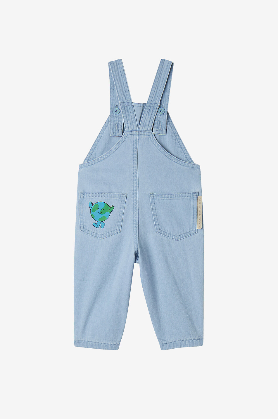 STELLA McCARTNEY KID Salopette en denim bébé Earth Friends Bébé BLEU 2