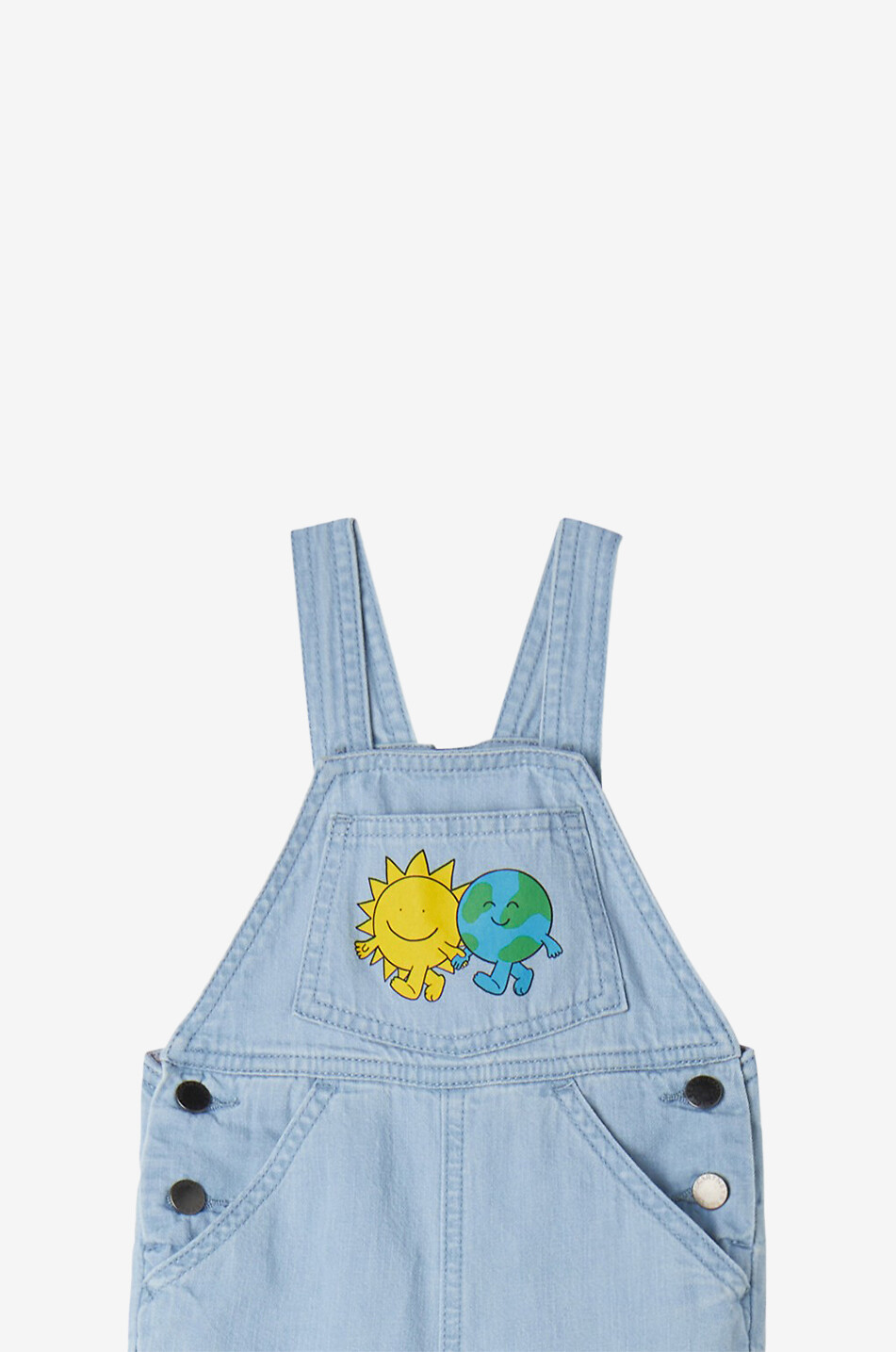 STELLA McCARTNEY KID Salopette en denim bébé Earth Friends Bébé BLEU 3