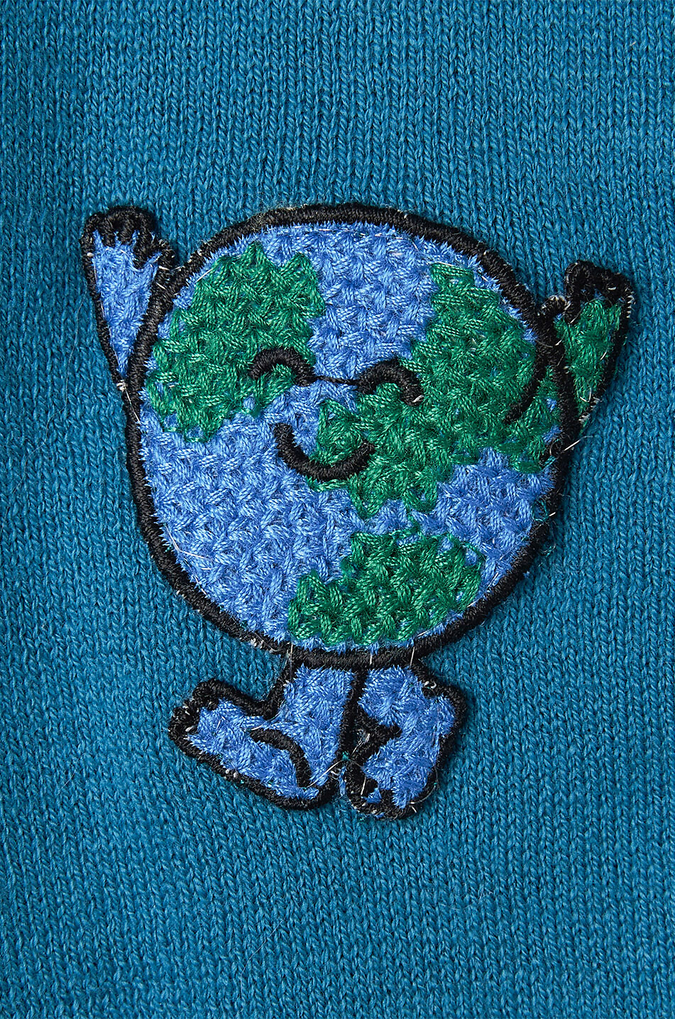 STELLA McCARTNEY KID Earth Friends baby cotton and wool cardigan Baby DARK BLUE 2