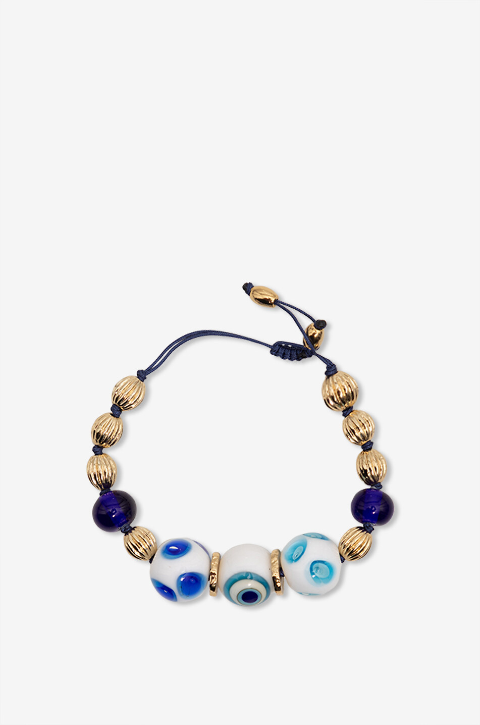 TOHUM Glas- und Messingperlen-Armband Charm Damen BUNT 1