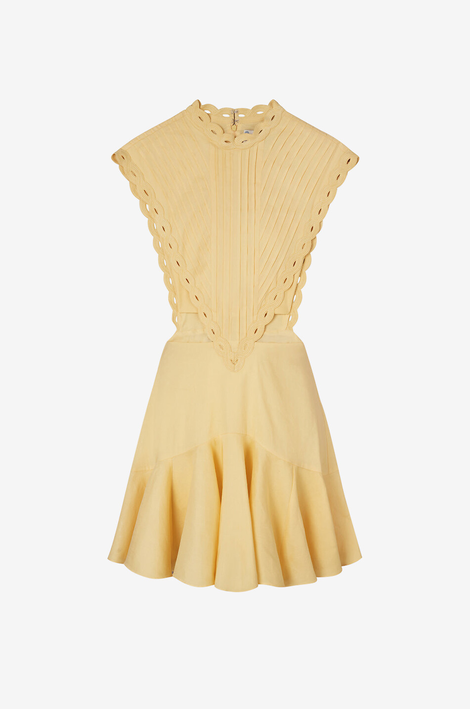 TRESSE PARIS Mini-Leinenkleid mit Taillenausschnitt Renata Damen GELB 1