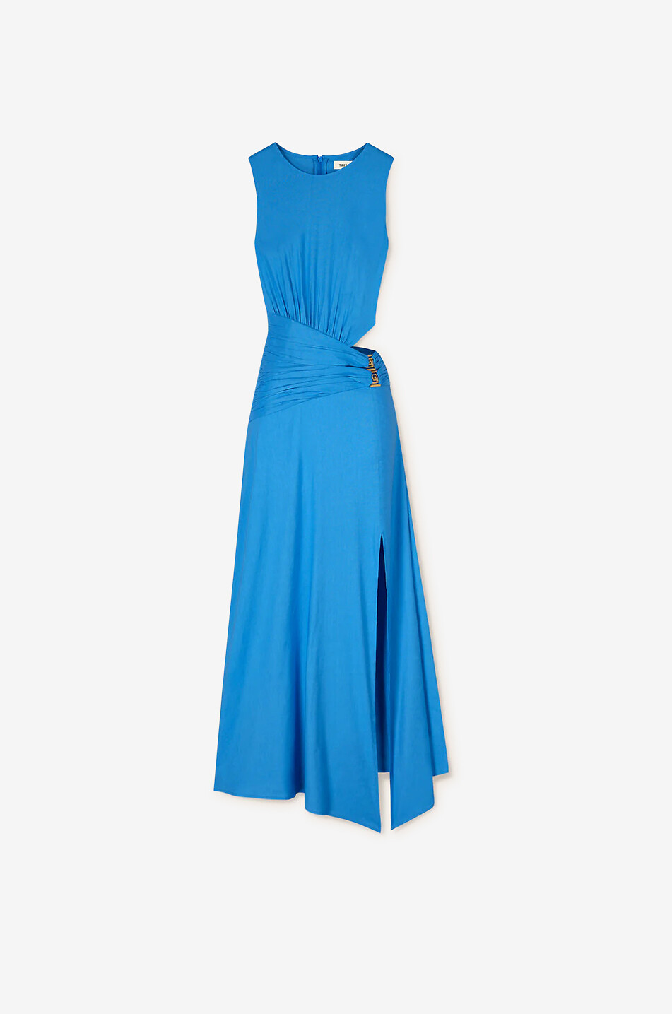 TRESSE PARIS Robe maxi en lin à découpe taille Ragia Femme BLEU 1