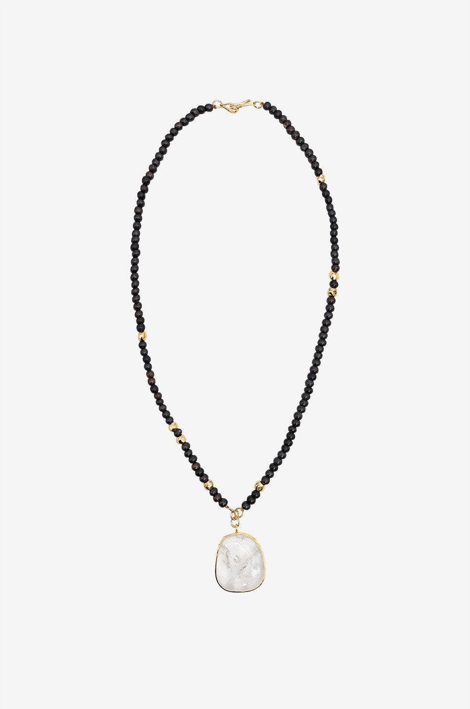 TOHUM Rock Crystal long wood bead necklace Women MULTI COLOURED 1