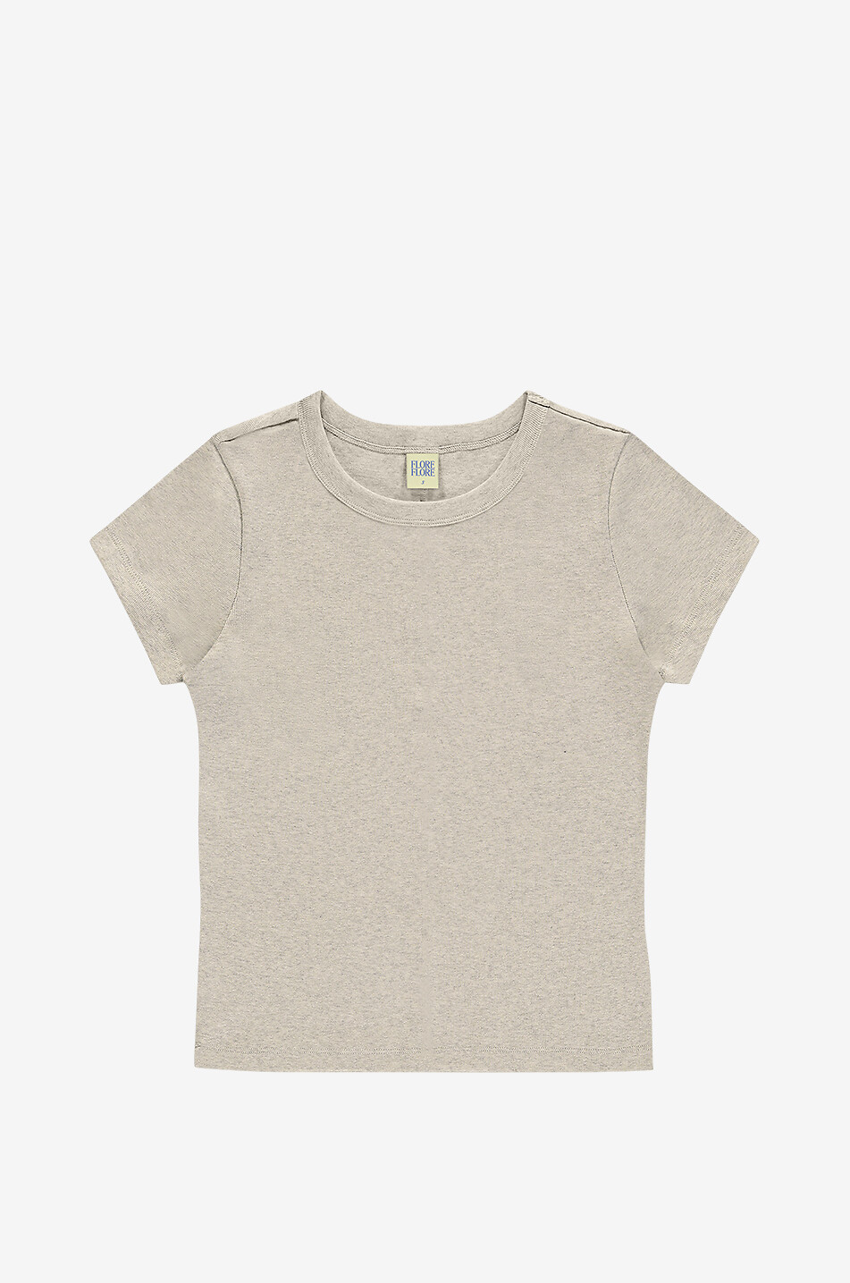 FLORE FLORE Car Tee fitted short-sleeved crewnec T-shirt Women LIGHT GREY 1