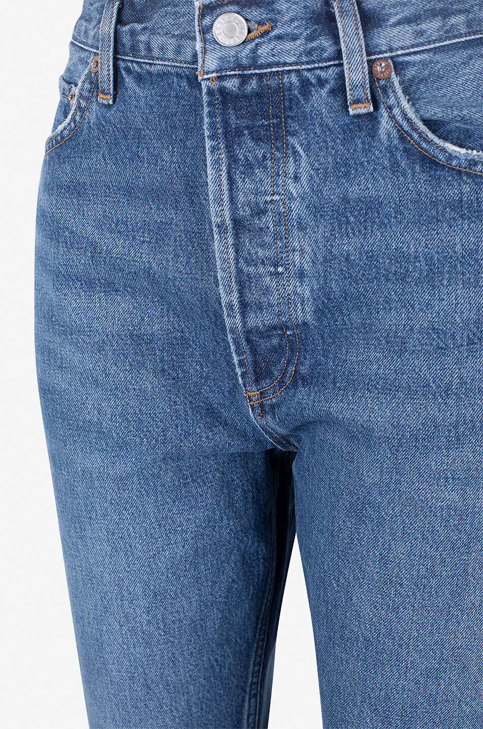 AGOLDE Jean slim en coton 90's Pinch Essence Femme BLEU 8