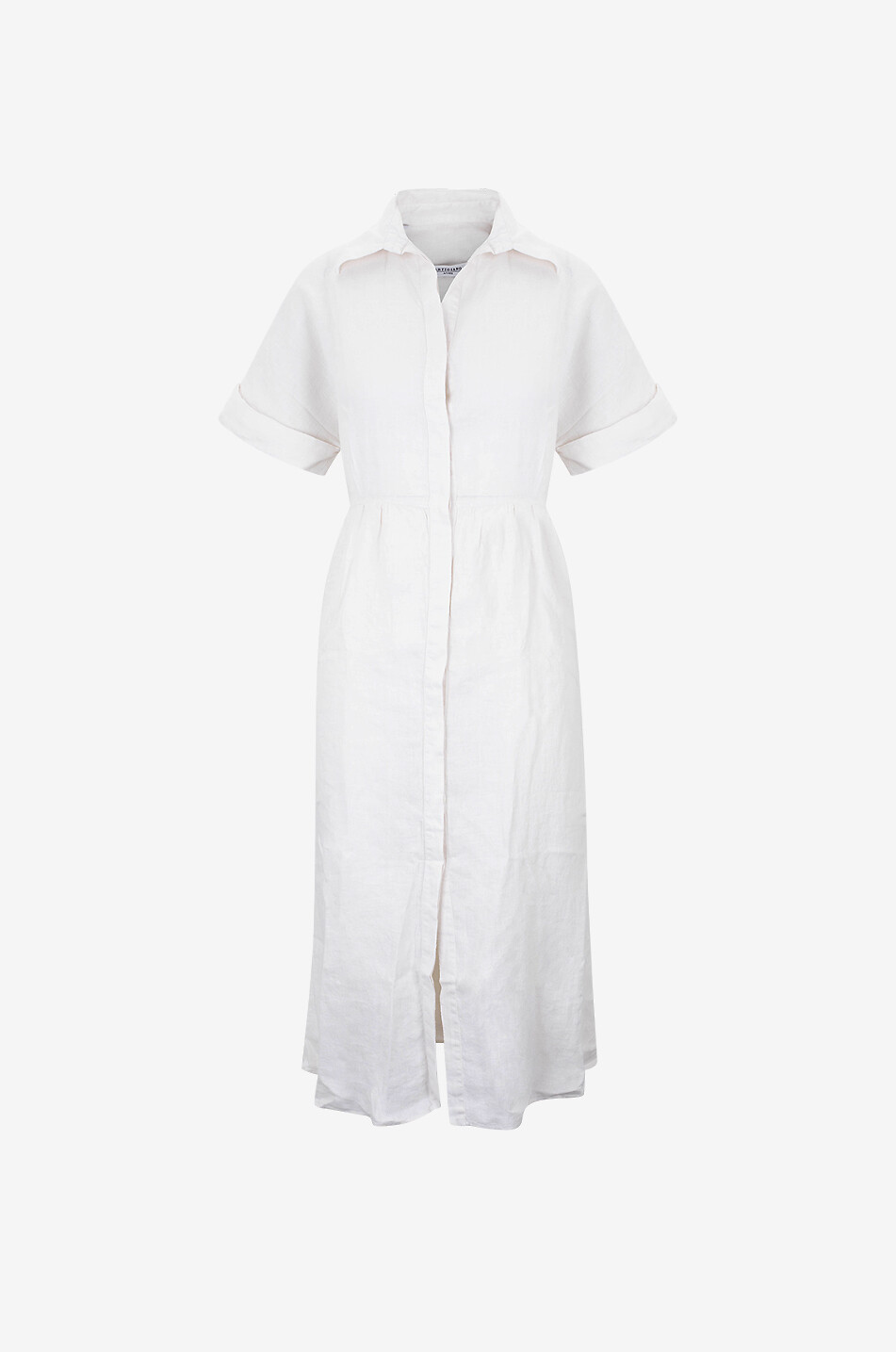 Lina linen midi shirt dress