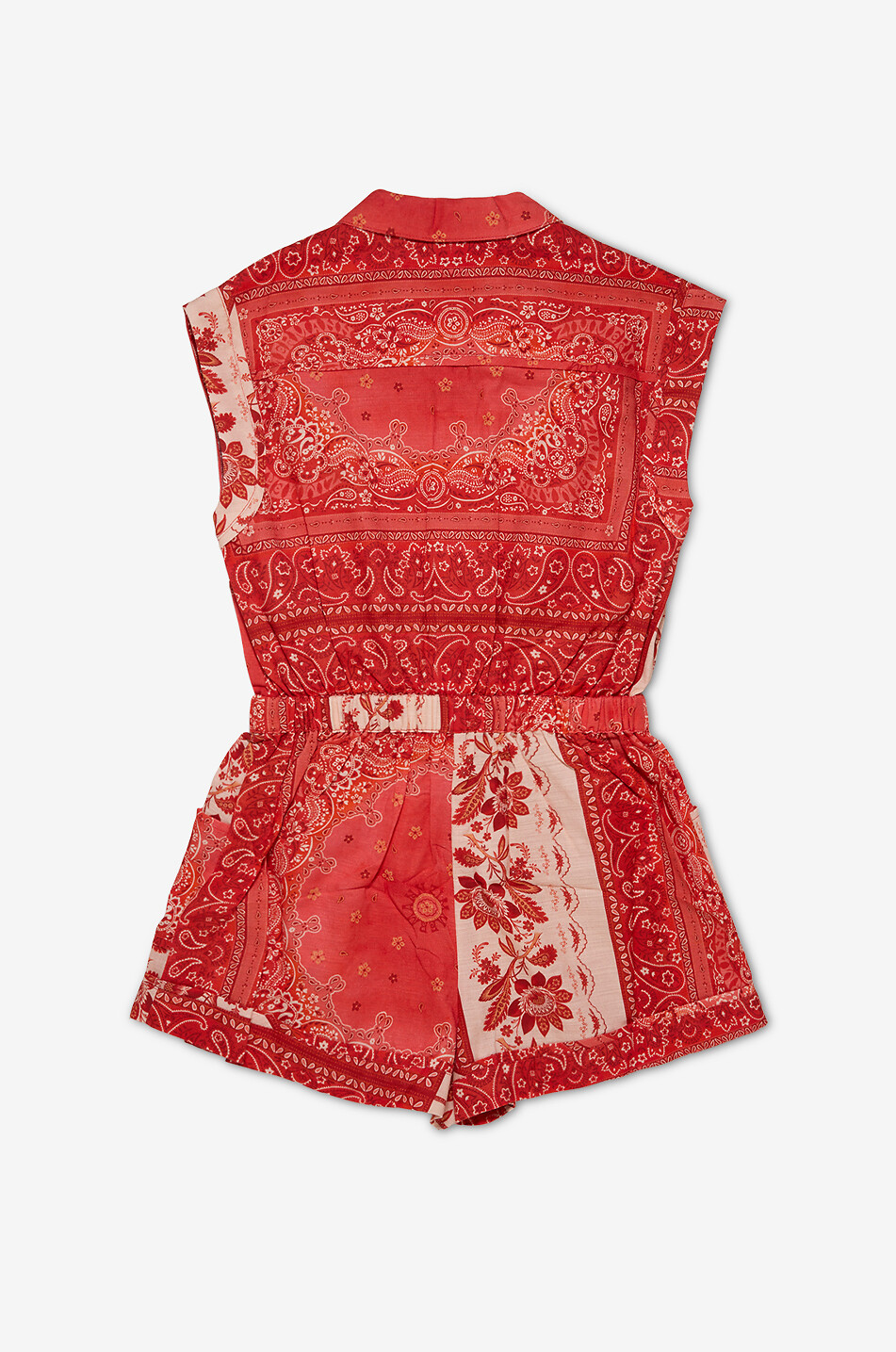 ZIMMERMANN Mädchen-Kurzoverall aus Baumwolle Lucky Pocket Bandana  ROT 2