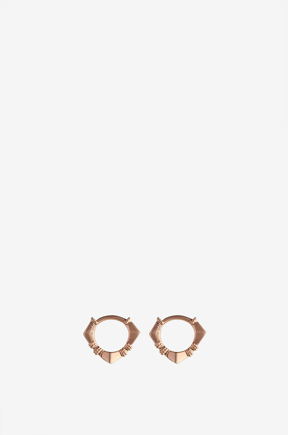 RITA CHRISTENSEN Mini-Roségold-Creolen mit Diamanten Signature Damen ROSA 1
