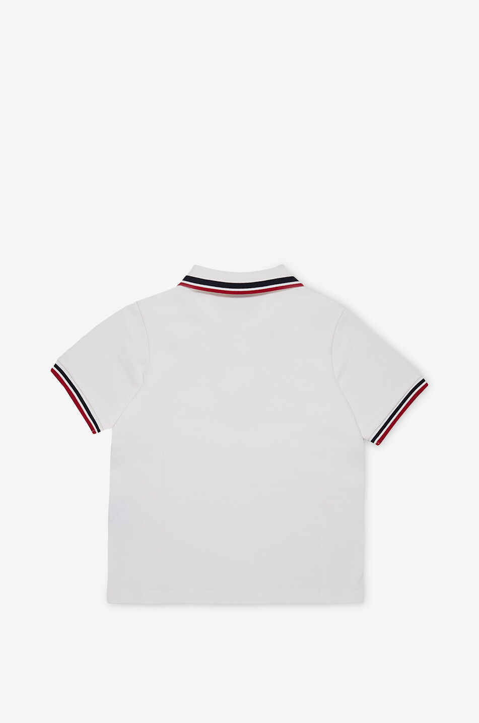 MONCLER Boys' polo shirt with striped logo jacquard collar Boy EGGSHELL 2