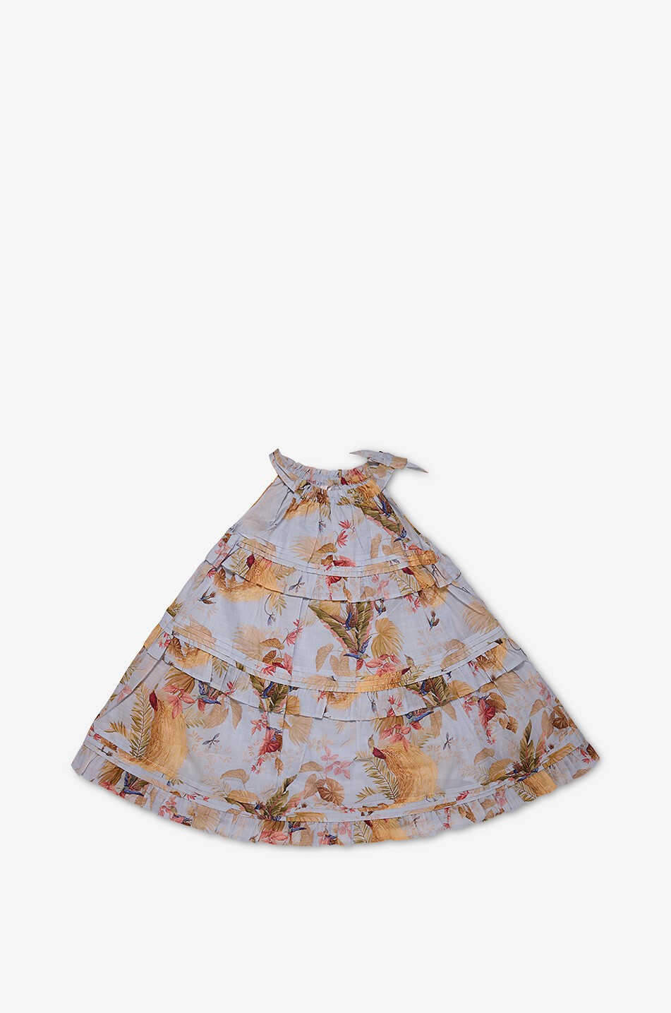 ZIMMERMANN Rhiannon Swing Aqua Palm Floral girls' A-line cotton dress Girl MULTI COLOURED 2