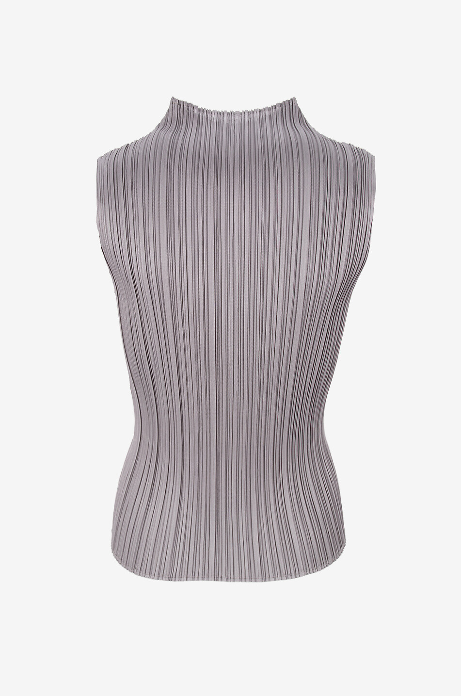 PLEATS PLEASE Pleated tank top with mock neck Women GREY 2