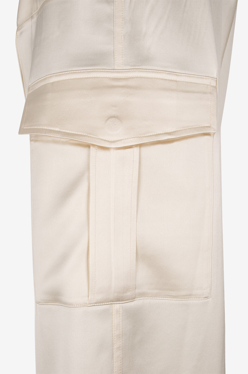 PHOEBE PHILO Liquid Cargo silk satin wide-leg trousers Women EGGSHELL 3