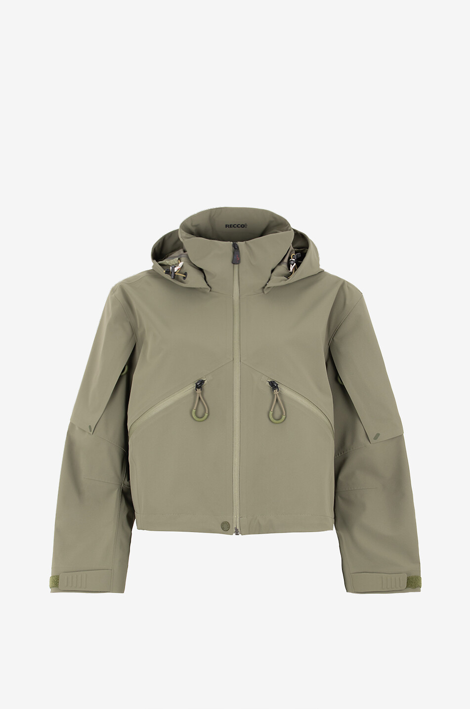 MONCLER GRENOBLE Kibira cropped boxy hooded parka Women GREEN 1