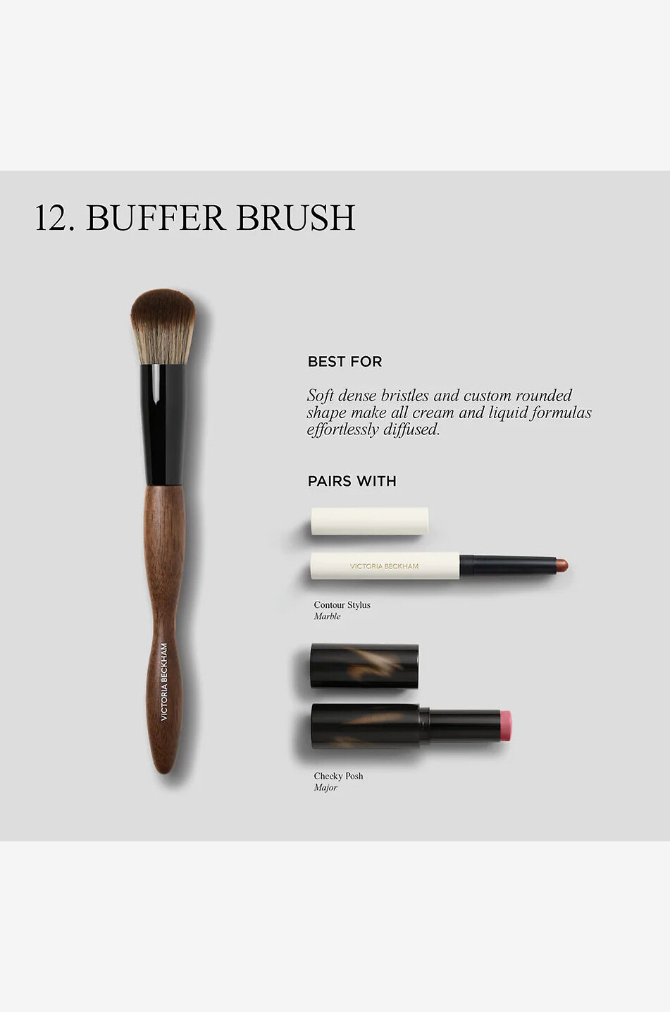 VICTORIA BECKHAM BEAUTY Make-Up-Pinsel 12. Buffer Brush Unisex Farblos 4