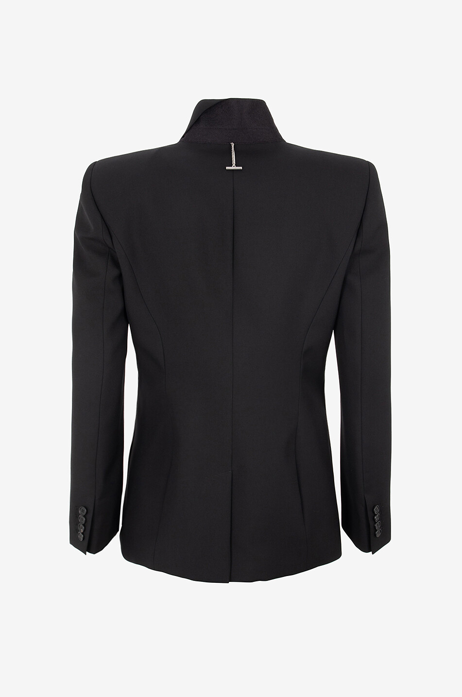ALEXANDER McQUEEN Twisted Lapel draped gabardine wool blazer Women BLACK 2