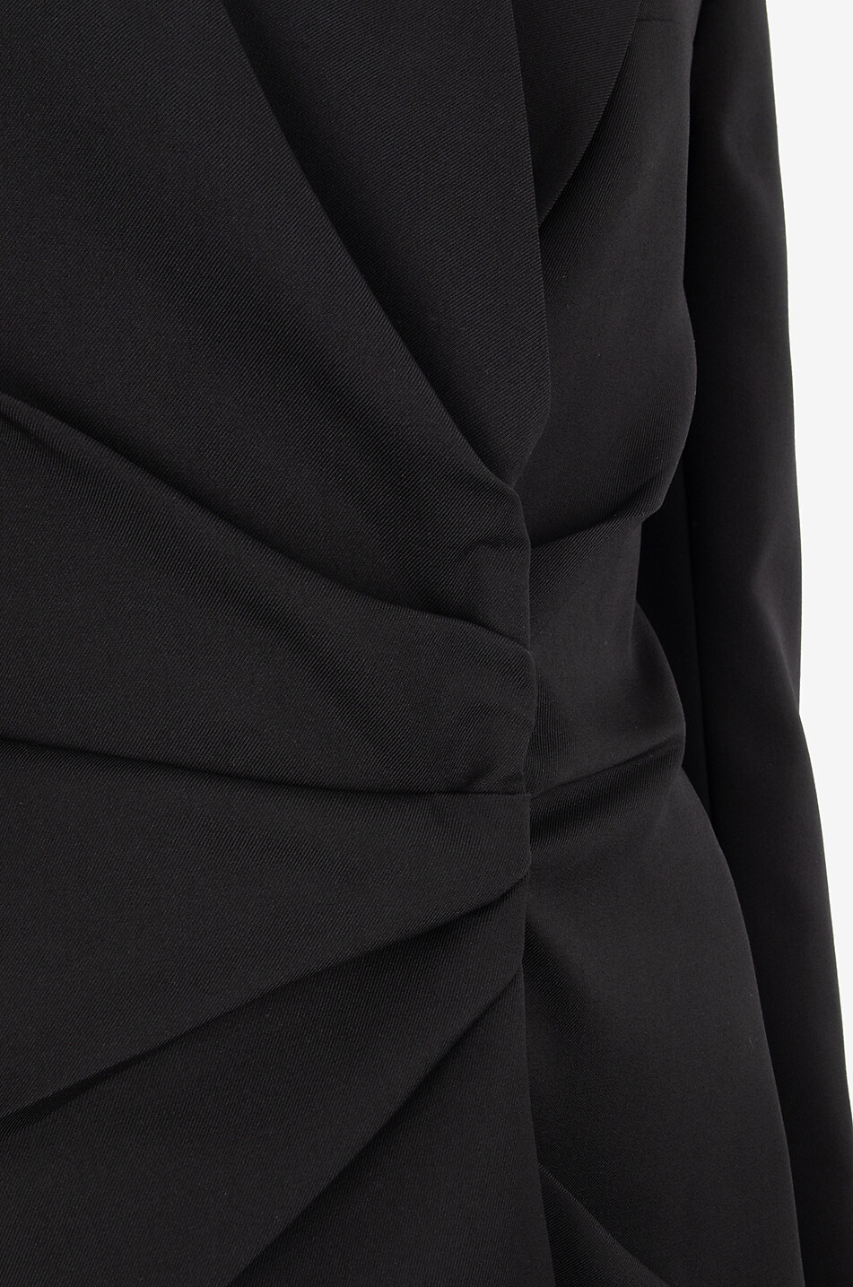 ALEXANDER McQUEEN Twisted Lapel draped gabardine wool blazer Women BLACK 3