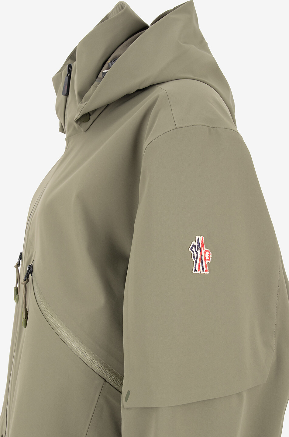 MONCLER GRENOBLE Kibira cropped boxy hooded parka Women GREEN 3