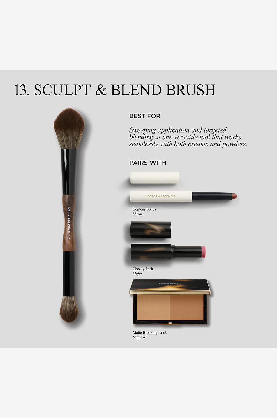 VICTORIA BECKHAM BEAUTY Make-Up-Pinsel 13. Sculpg & Blend Unisex Farblos 3