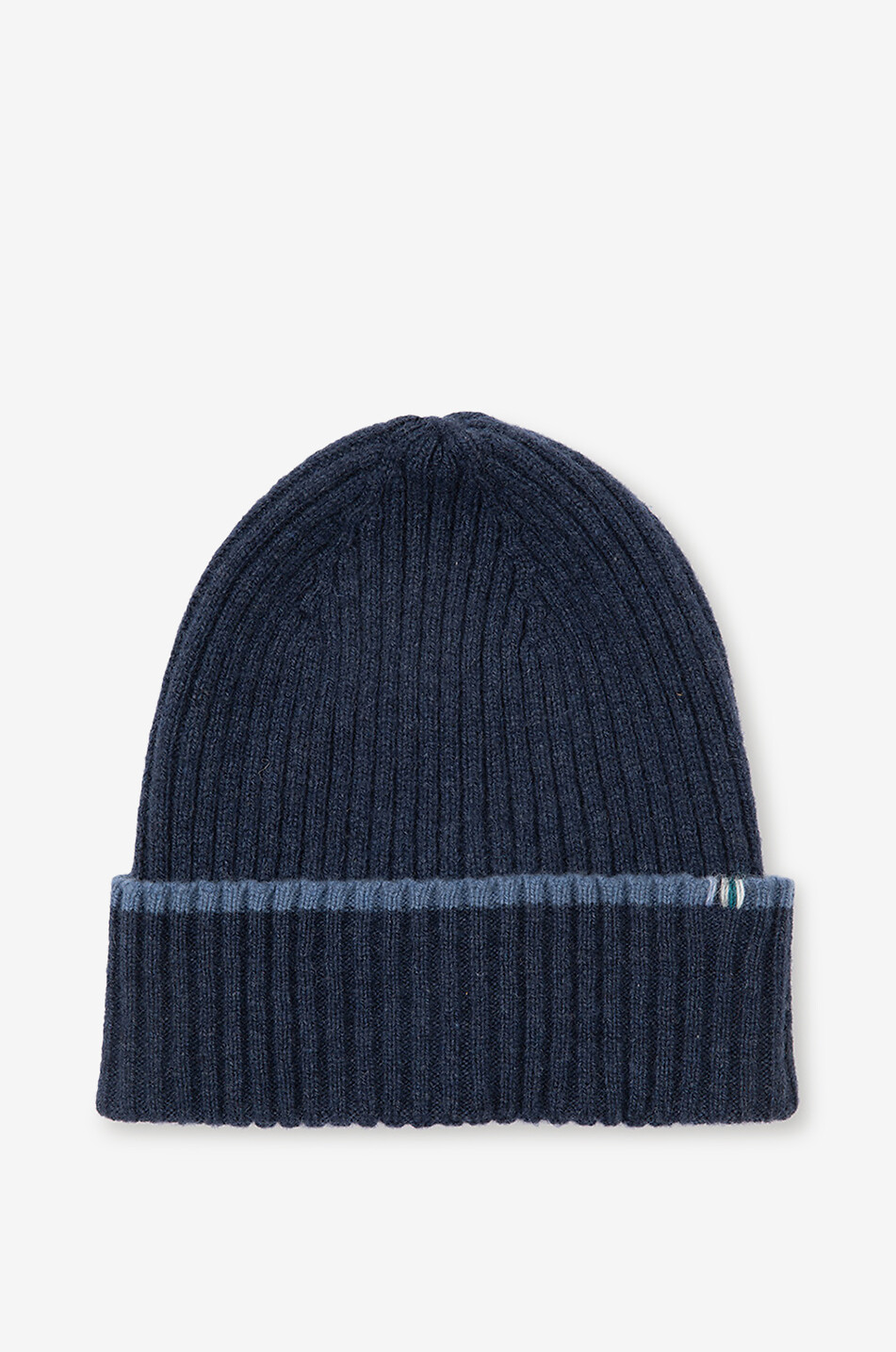 Merino wool and cashmere boys' rib knit beanie