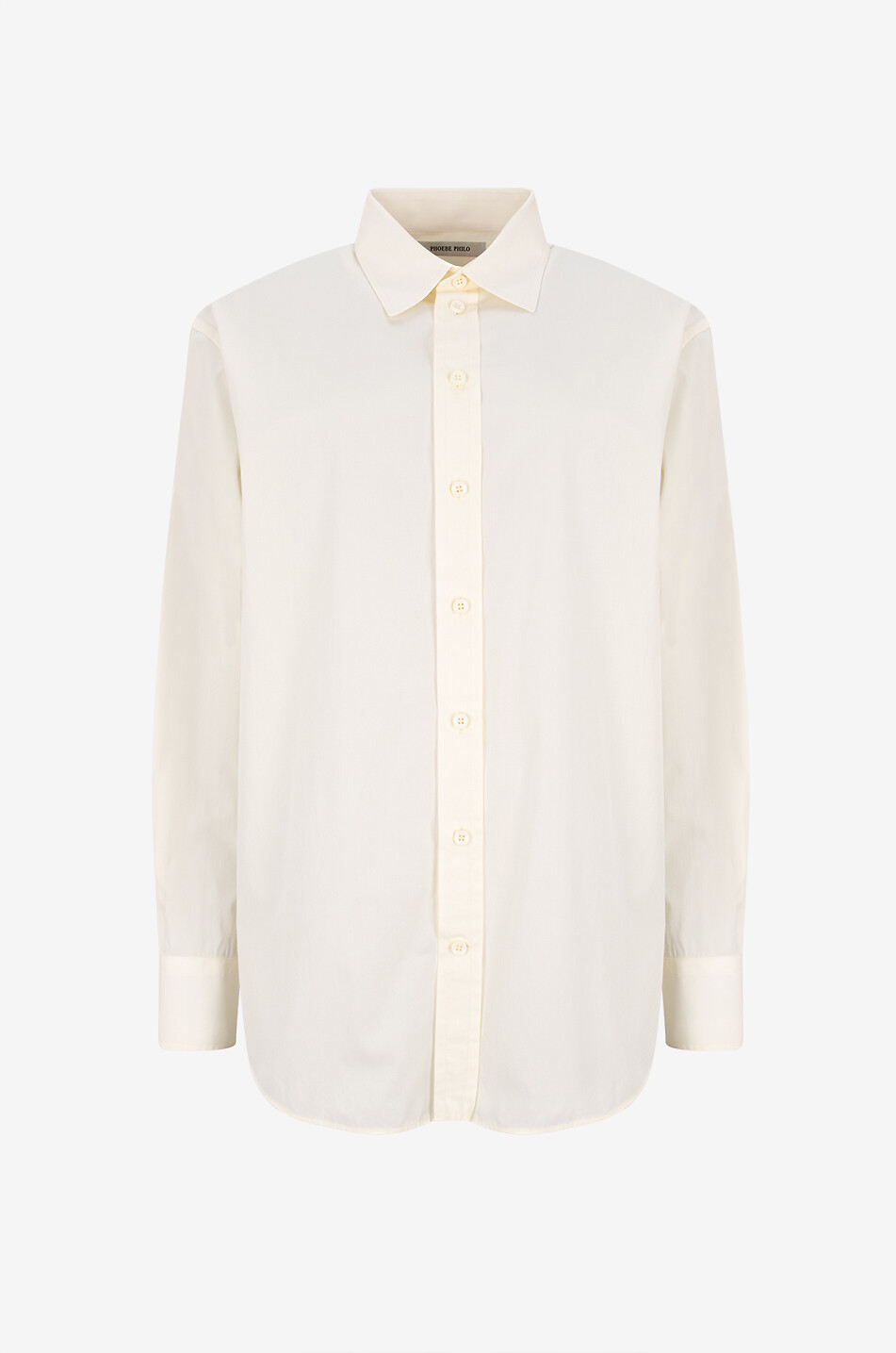 Sharp Collar poplin oversize shirt