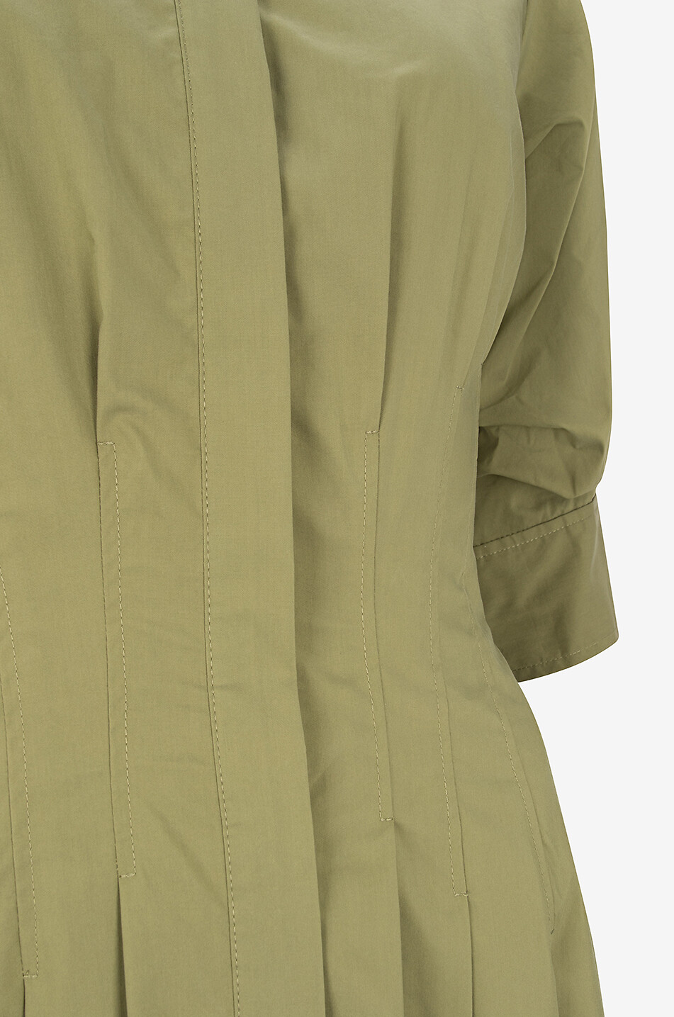 SIMKHAI Jazz cotton midi shirt dress Women GREEN 3