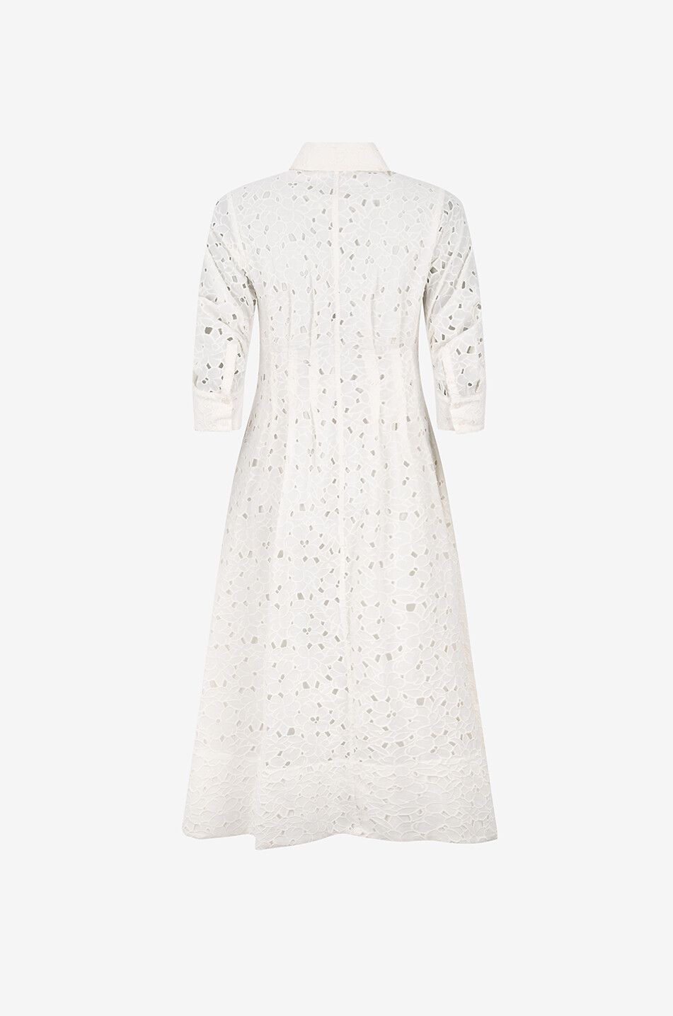 SIMKHAI Jazz openwork embroidery midi shirt dress Women WHITE 2