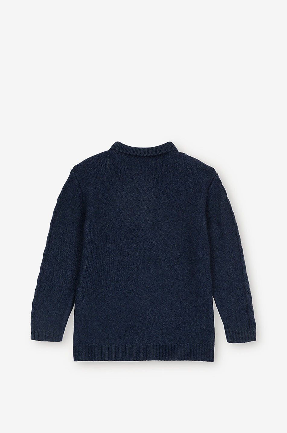 J&JOSH Pull polo torsadé en laine et cachemire garçon Garçon BLEU FONCE 2