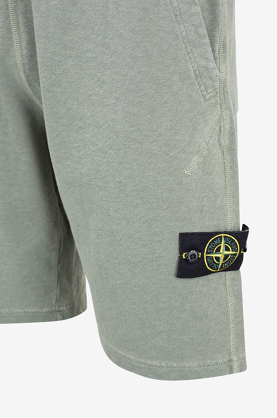 L100001 S00F8 linen Bermuda shorts - STONE ISLAND - GREY L100001 S00F8 linen Bermuda shorts - STONE ISLAND - GREY
