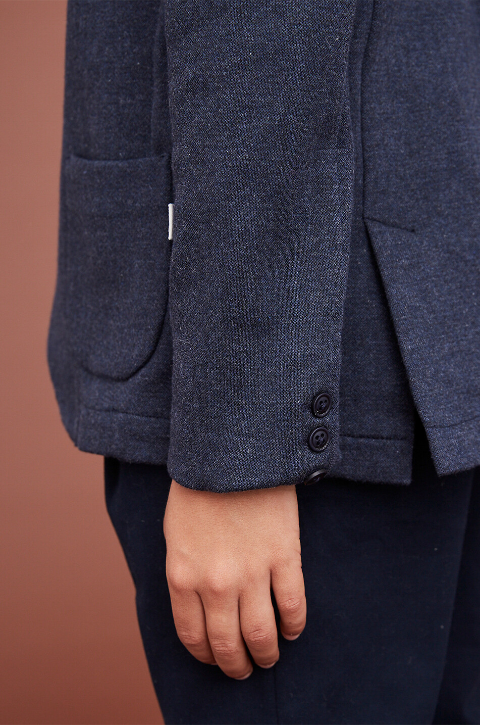 J&JOSH Blazer en maille à boutonnage simple garçon Garçon BLEU FONCE 8