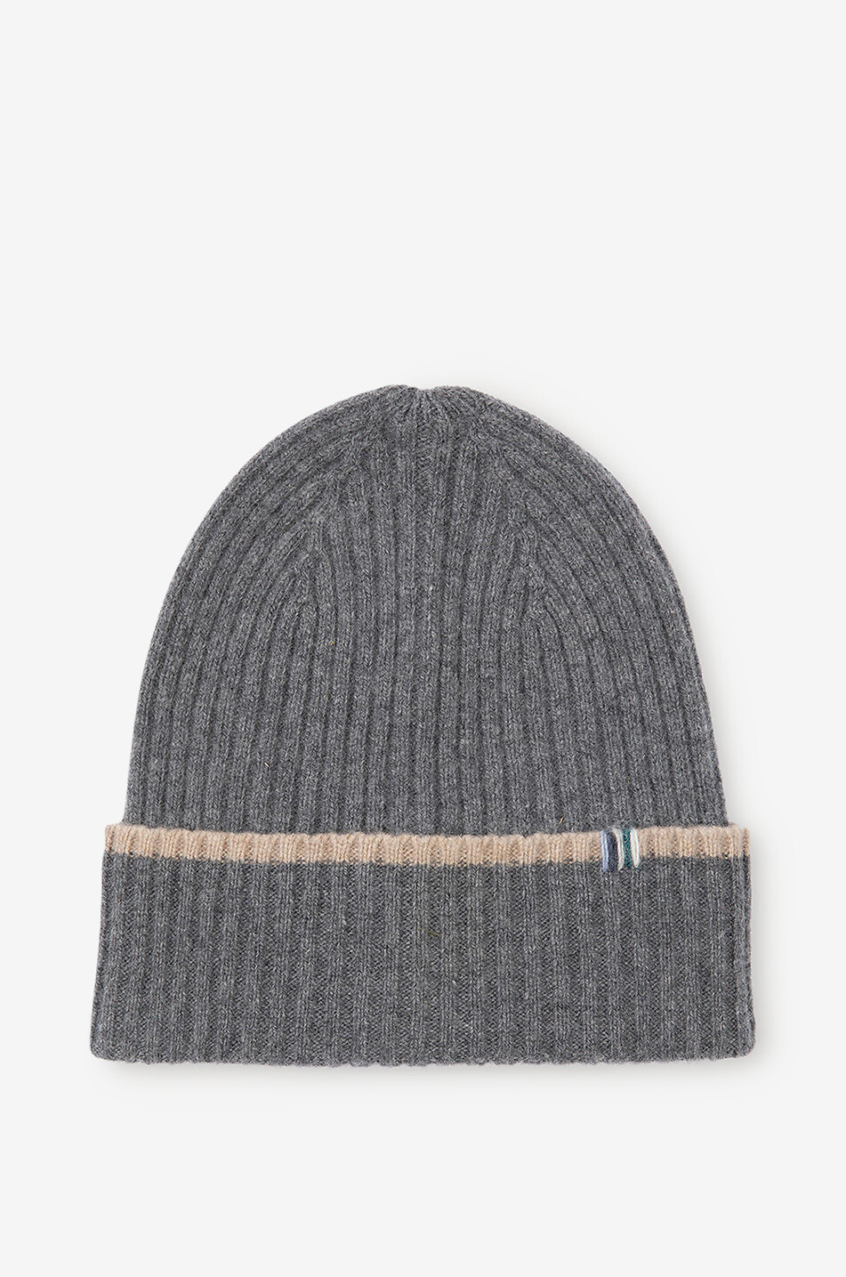 J&JOSH Merino wool and cashmere boys' rib knit beanie Boy DARK GREY 1