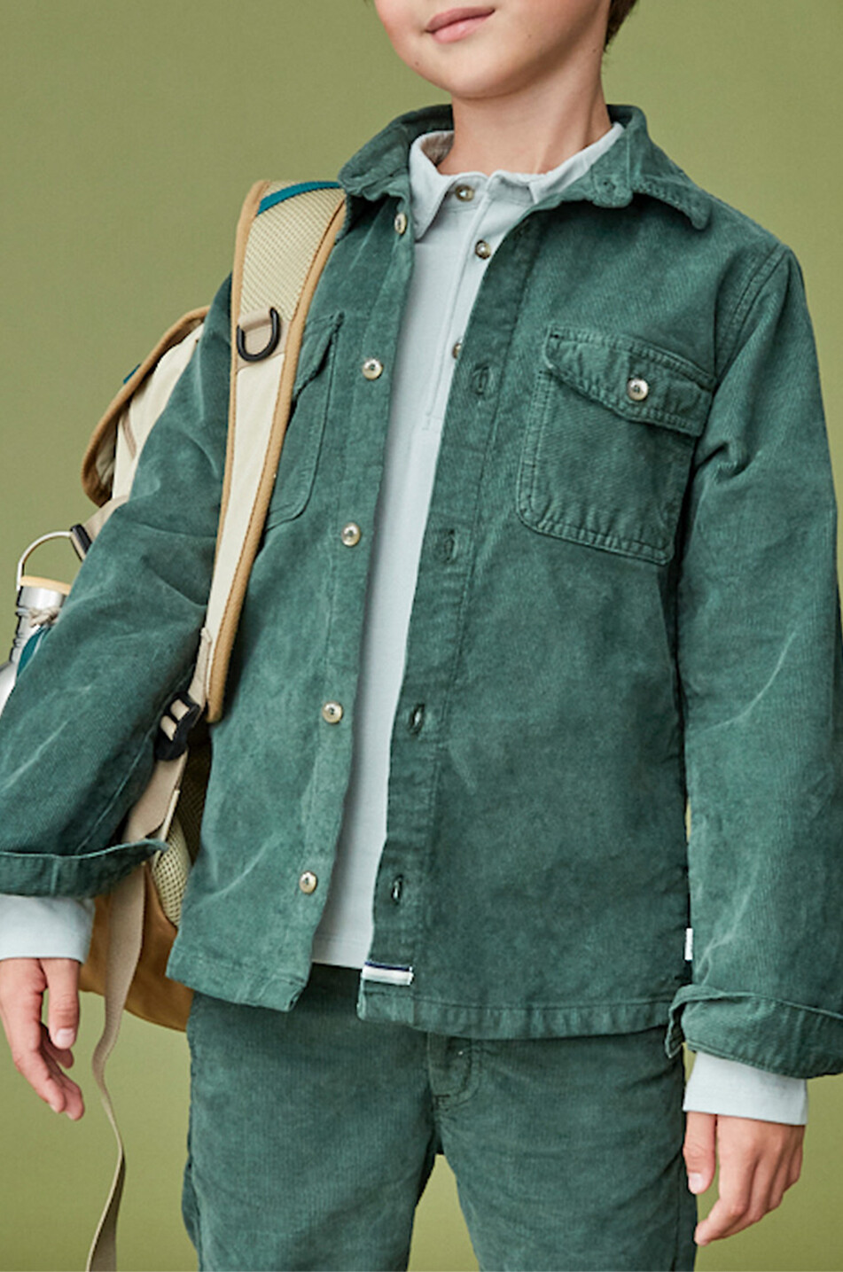 J&JOSH Chemise en velours côtelé garçon Garçon VERT FONCÉ 3