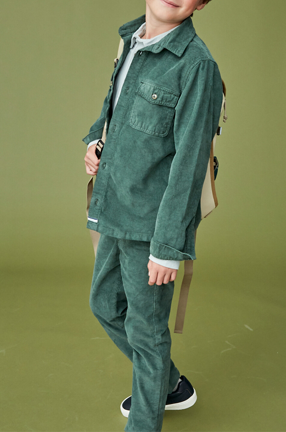 J&JOSH Chemise en velours côtelé garçon Garçon VERT FONCÉ 4