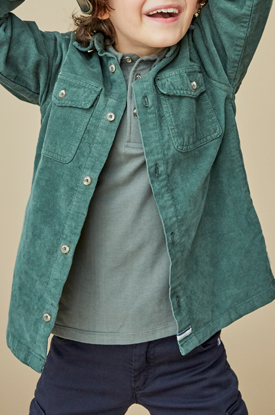 J&JOSH Chemise en velours côtelé garçon Garçon VERT FONCÉ 5