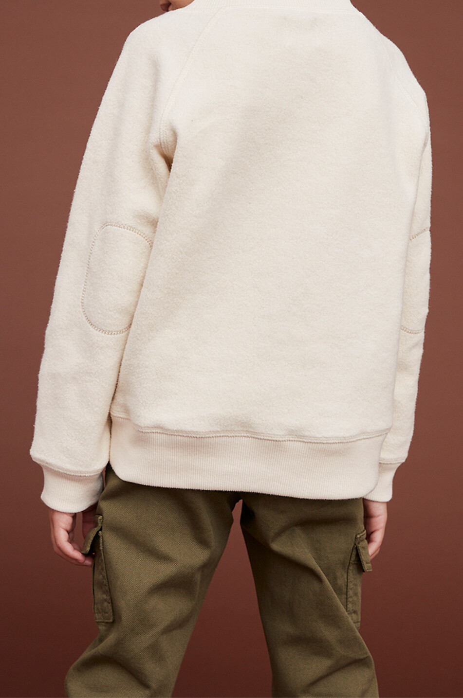 J&JOSH Sweat-shirt à col rond et poche poitrine garçon Garçon BLANC CASSE 4