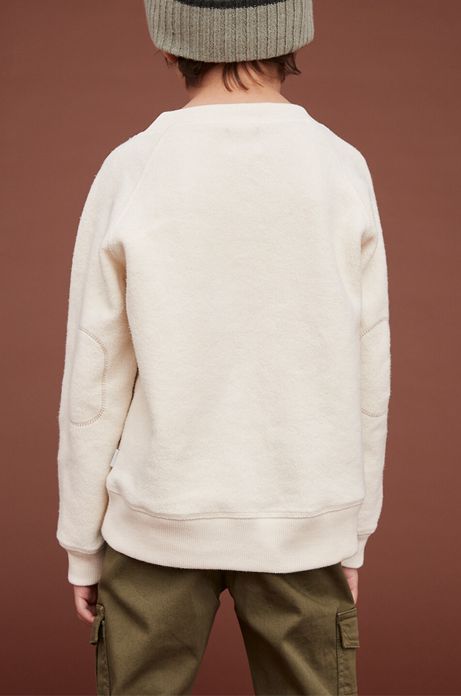 J&JOSH Sweat-shirt à col rond et poche poitrine garçon Garçon BLANC CASSE 5