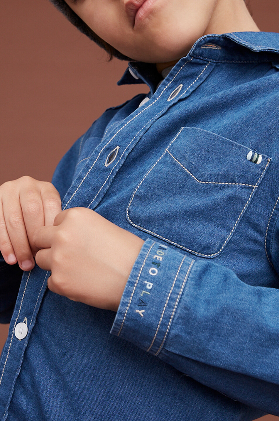 J&JOSH Chemise en denim garçon Made to Play Garçon BLEU 5