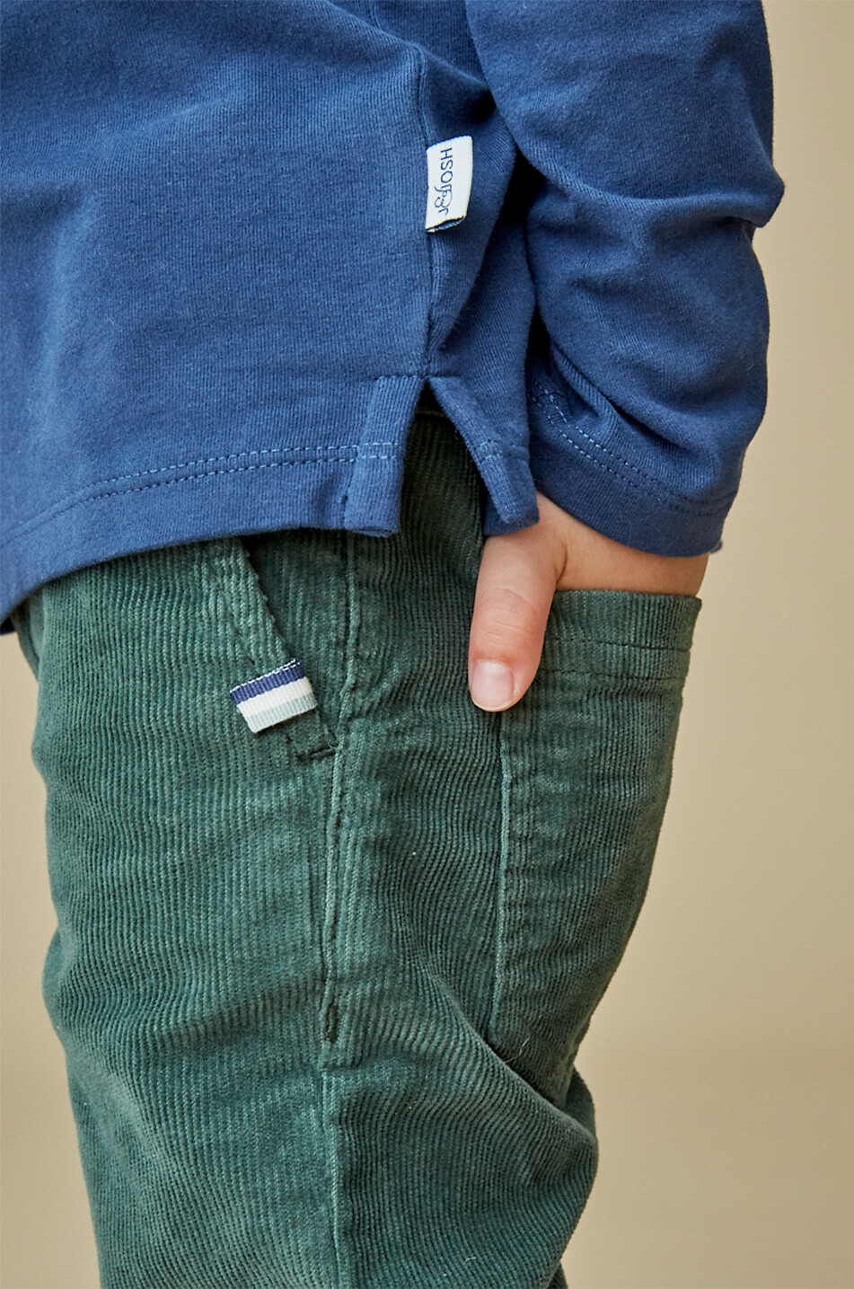 J&JOSH Slim-Fit-Jungenhose aus Baumwollcord Junge DUNKELGRÜN 5