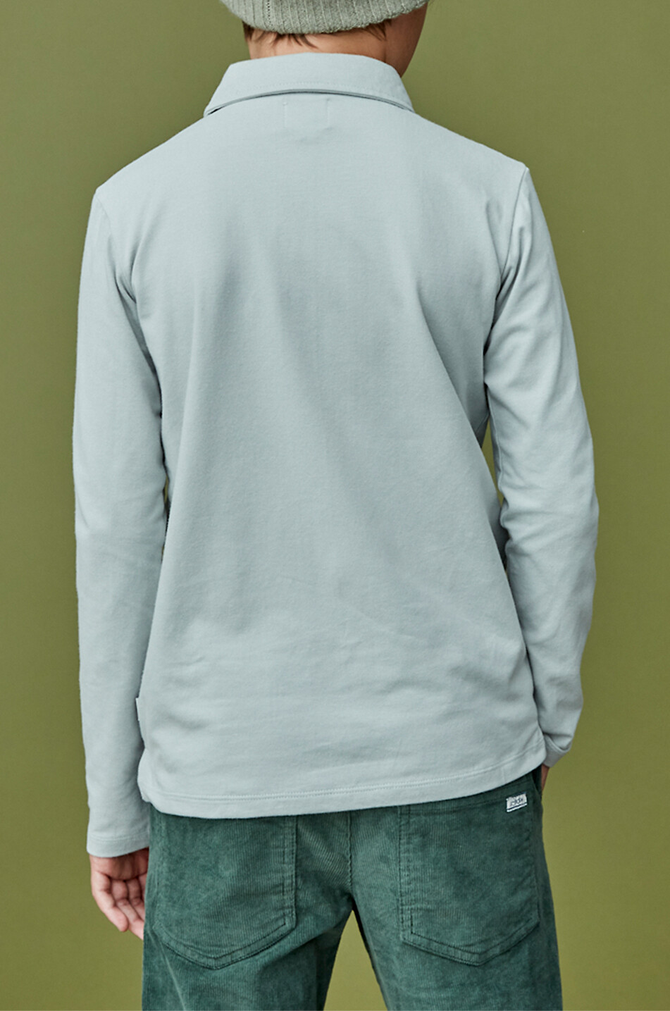 J&JOSH Polo à manches longues en coton stretch garçon The Light Garçon GRIS CLAIR 4