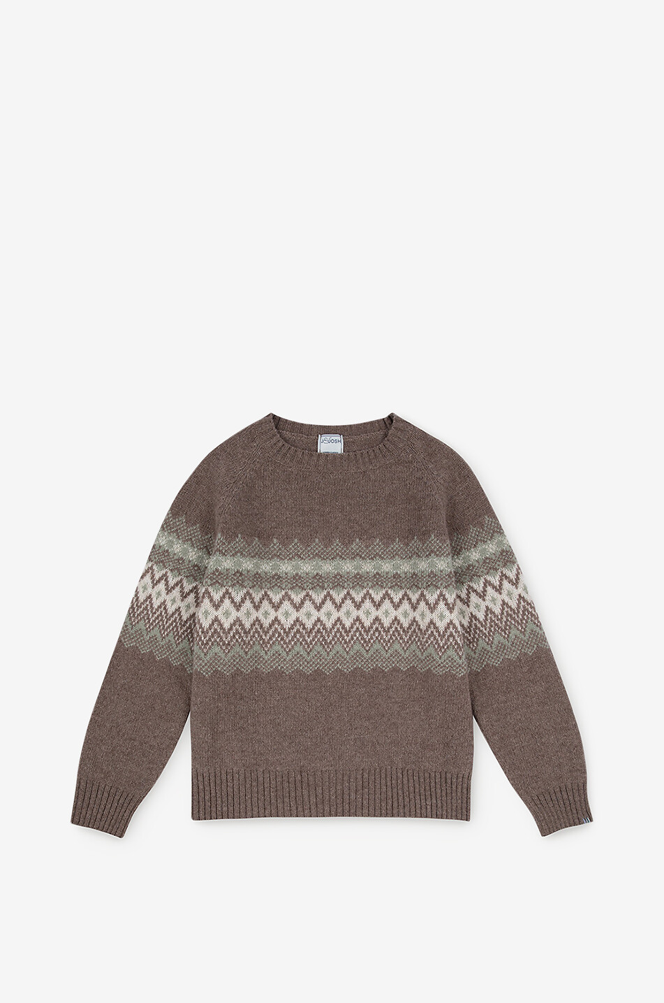 J&JOSH Pull jacquard en laine et cachemire garçon Garçon MARRON CLAIR 1